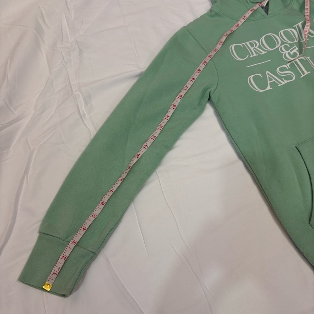 Crooks & Castles Pullover Hoodie Mint Green Women’s Small Sweatshirt Sweater - Picture 7 of 7